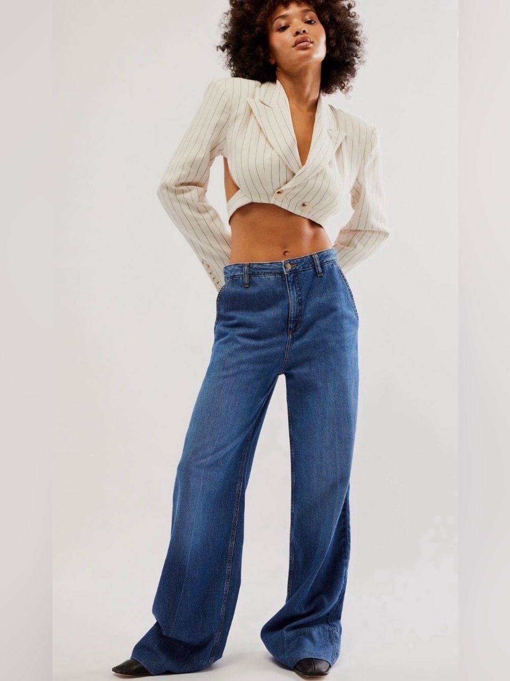 Lee Stella A-Line Trouser Jeans Style 83204016 Azure Wave size 26